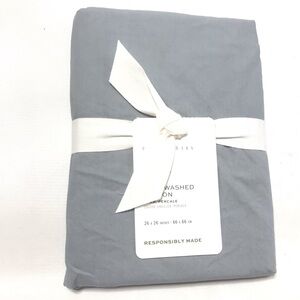 Pottery Barn Euro 26 x 26” Sham Soft Washed Cotton Solid Blue New